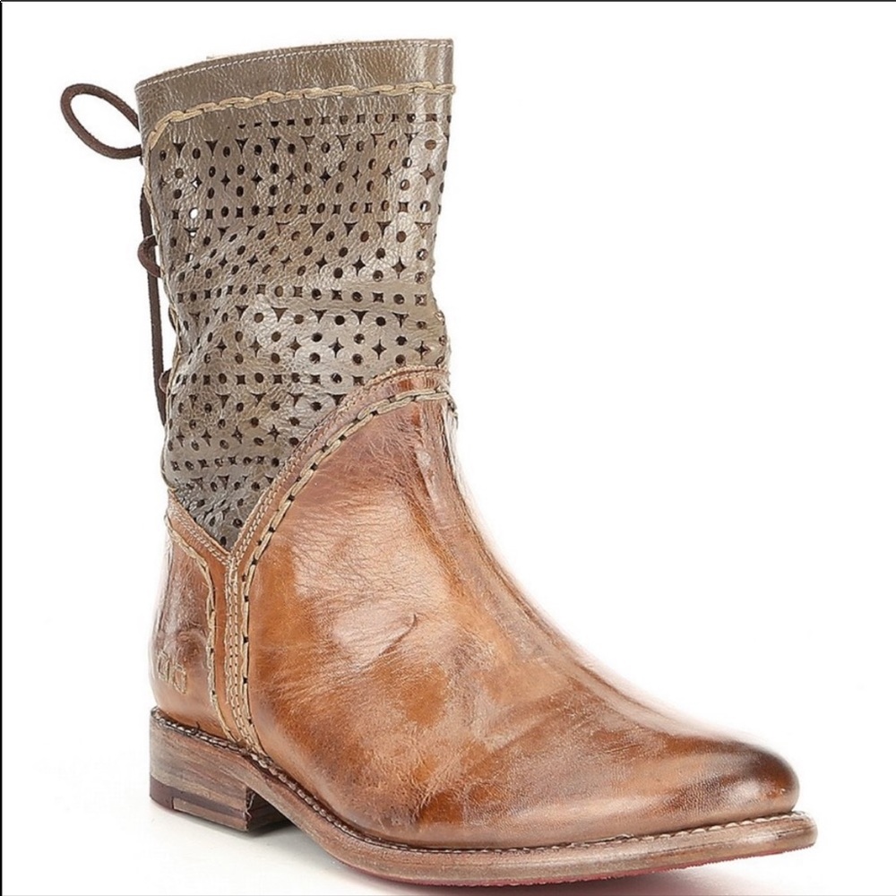 Bed Stu Cheshire Laced Back Aged Leather Boots